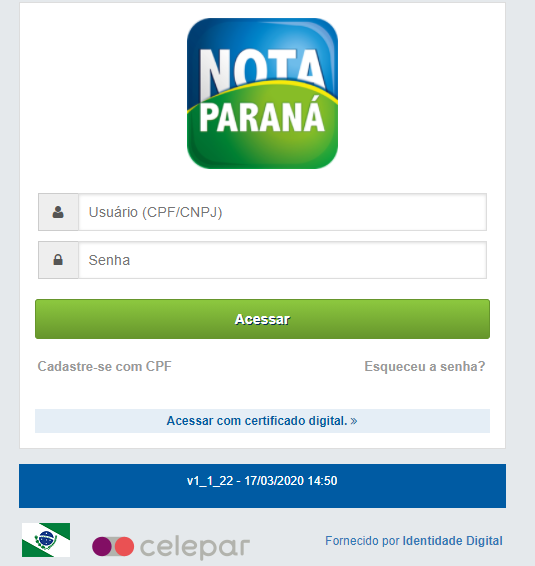 Consultar Data De Validade Dos Créditos Pelo Site Do Nota Paraná